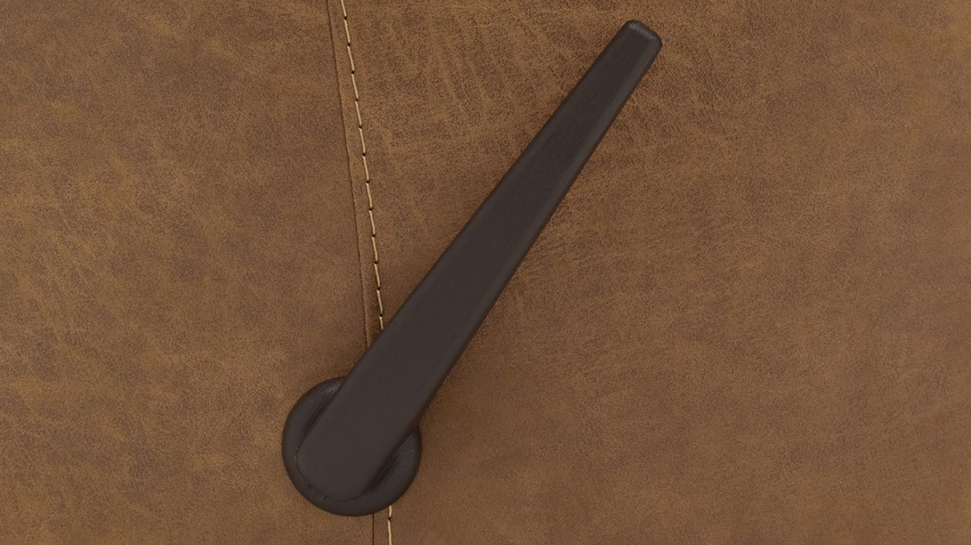 Close Up Handle View of the Maverick Recliner in Brown by HomeStretch | Home Furniture Plus Bedding