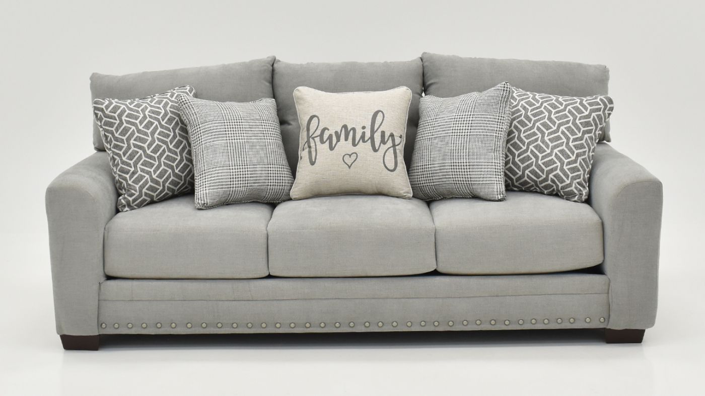 Front Facing View of the Cutler Sofa in Gray by Jackson Furniture | Home Furniture Plus Bedding