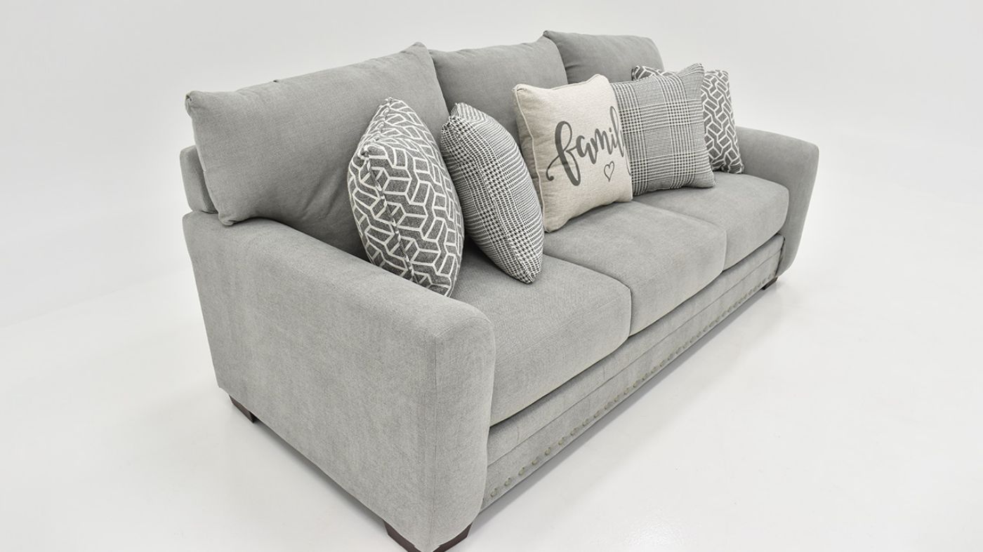 Angled View of the Cutler Sofa in Gray by Jackson Furniture | Home Furniture Plus Bedding