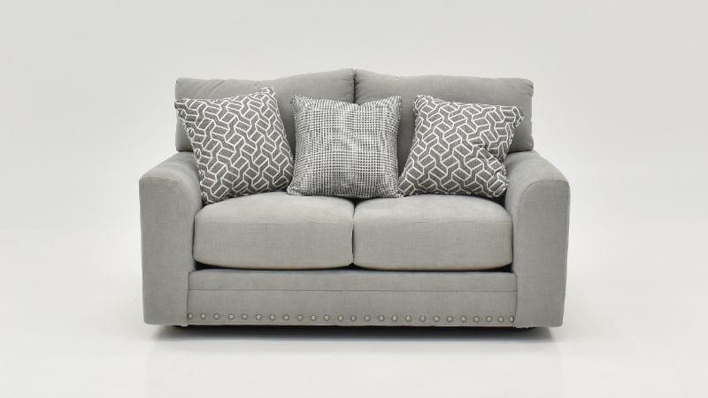 Front Facing View of  the Cutler Loveseat in Gray by Jackson Furniture | Home Furniture Plus Bedding