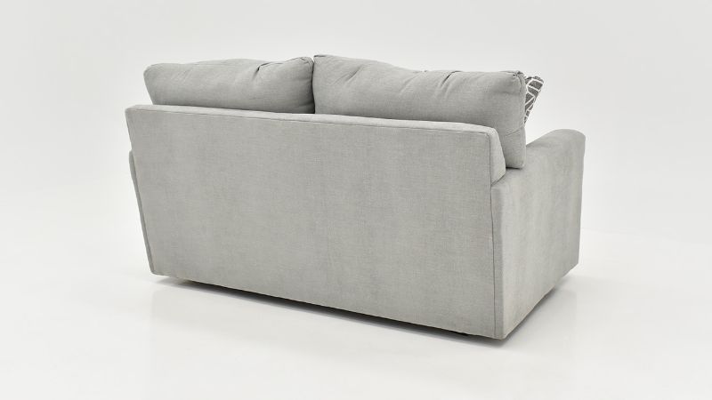 Rear Angled View of  the Cutler Loveseat in Gray by Jackson Furniture | Home Furniture Plus Bedding