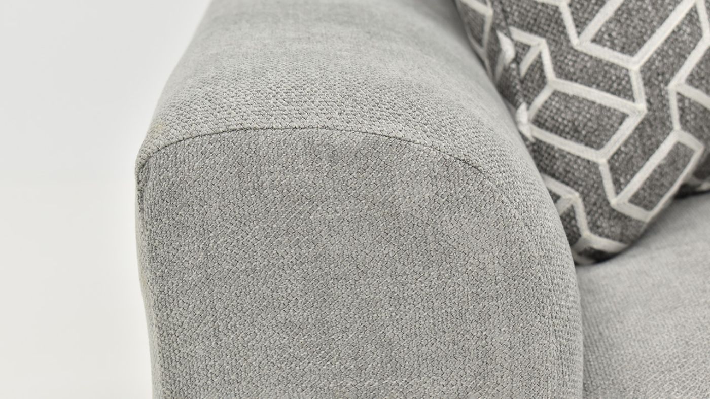 Close Up Arm View of  the Cutler Loveseat in Gray by Jackson Furniture | Home Furniture Plus Bedding