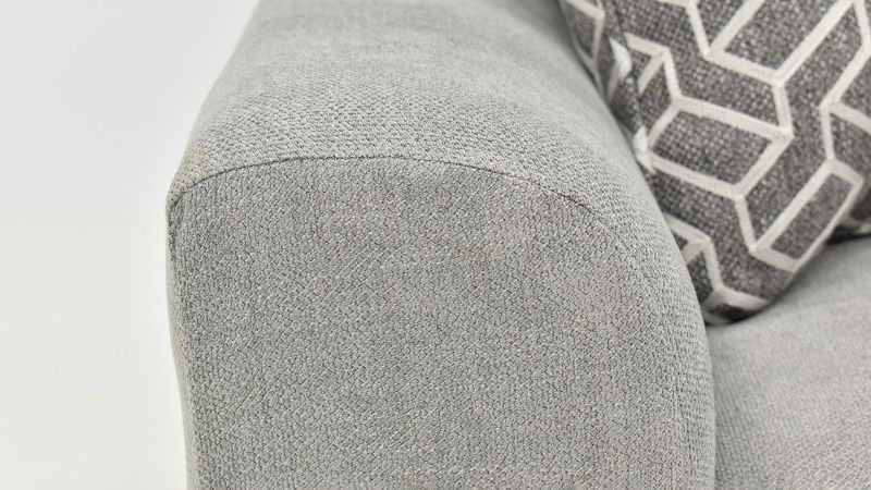 Close Up Arm View of  the Cutler Loveseat in Gray by Jackson Furniture | Home Furniture Plus Bedding