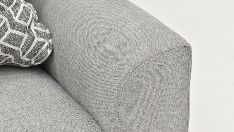 Close Up Arm View of  the Cutler Loveseat in Gray by Jackson Furniture | Home Furniture Plus Bedding