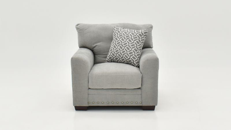 Front Facing View of the Cutler Chair in Gray by Jackson Furniture | Home Furniture Plus Bedding