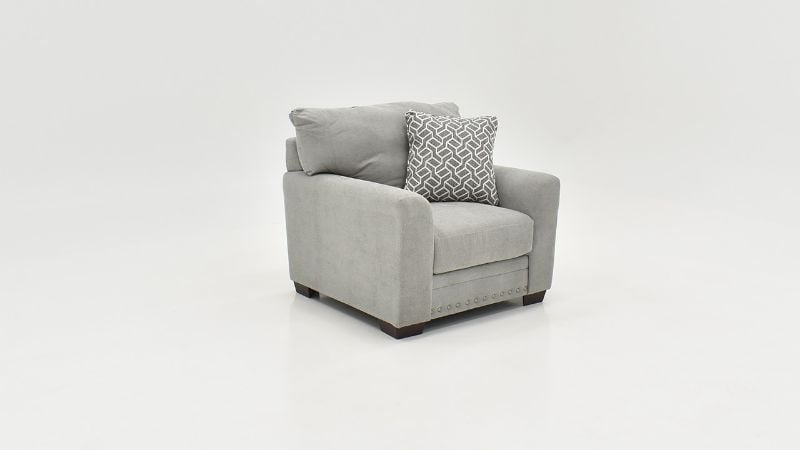 Slightly Angled View of the Cutler Chair in Gray by Jackson Furniture | Home Furniture Plus Bedding