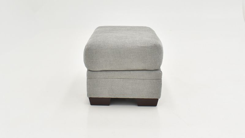 Side  View of the Cutler Ottoman in Gray by Jackson Furniture | Home Furniture Plus Bedding