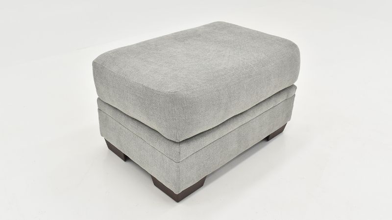 Angled View of the Cutler Ottoman in Gray by Jackson Furniture | Home Furniture Plus Bedding