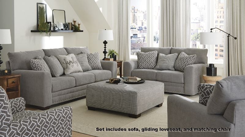 Room View of the Cutler Living Room Set in Gray by Jackson Furniture | Home Furniture Plus Bedding