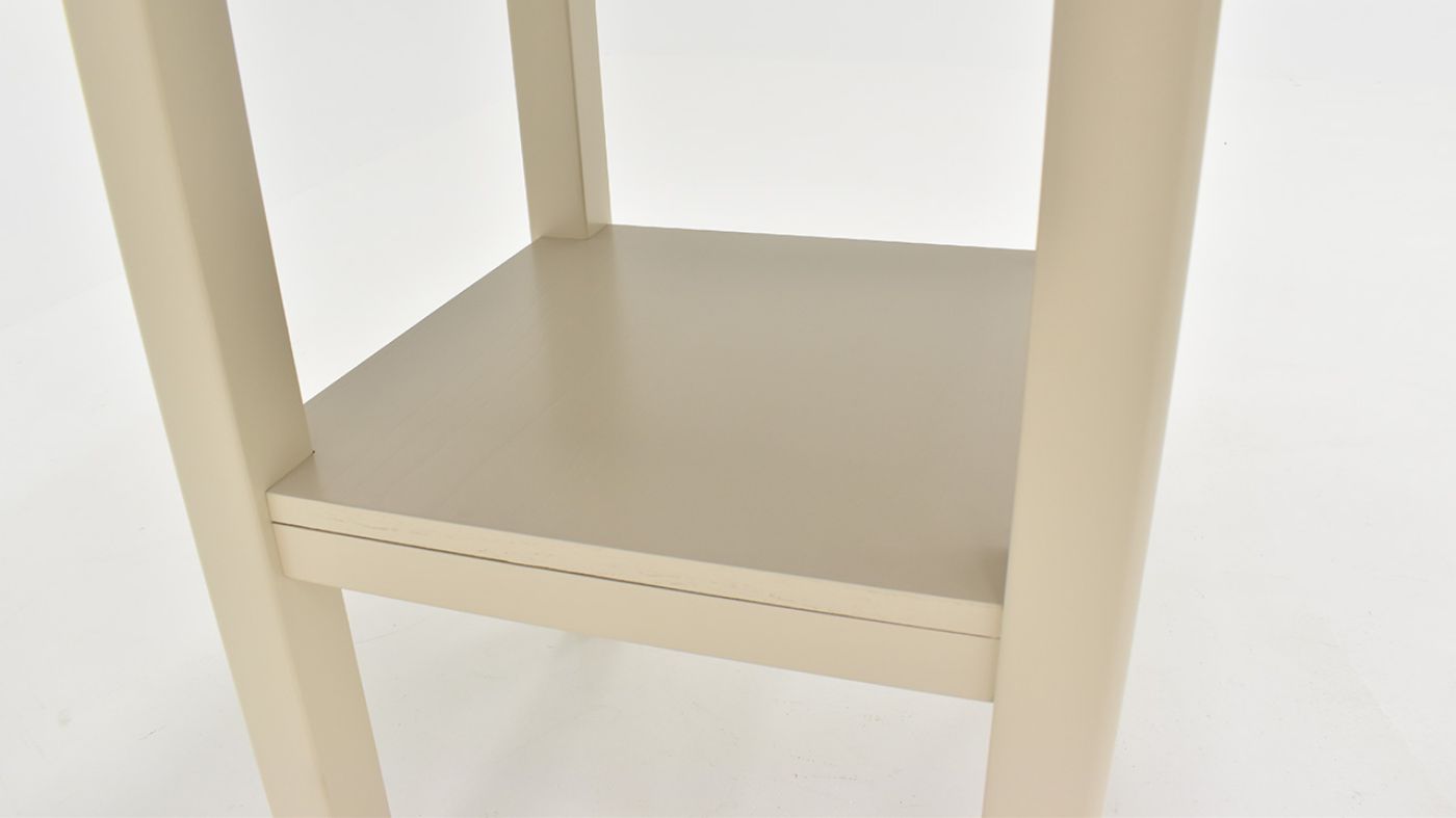 View of the Table Shelf of the Tahoe 5 Piece Counter Height Dining Table Set in Chalk Gray by Crown Mark | Home Furniture Plus Bedding