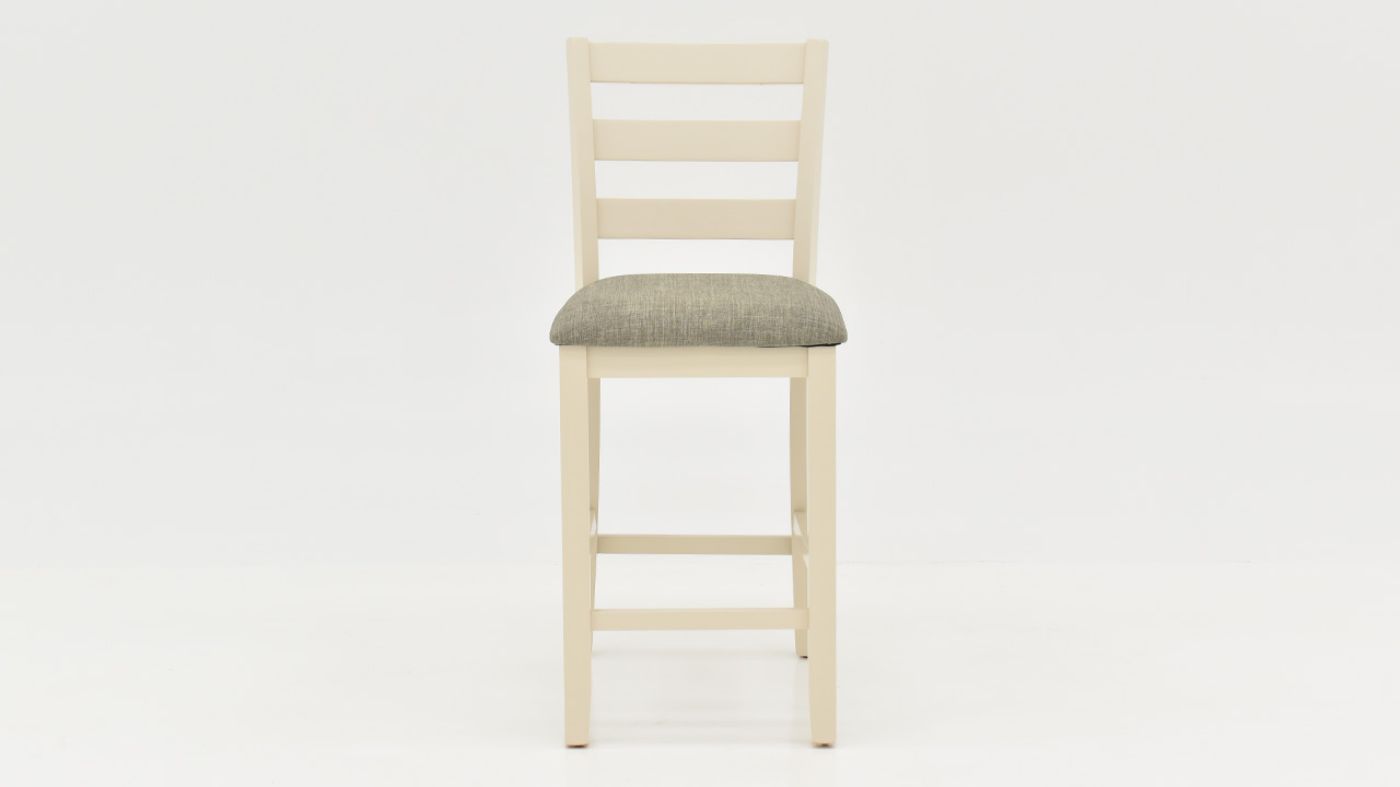 Front Facing View of the Barstool of the Tahoe 5 Piece Counter Height Dining Table Set in Chalk Gray by Crown Mark | Home Furniture Plus Bedding