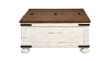 Front Facing View of the Wystfield Coffee Table in Two Tone White and Brown by Ashley Furniture | Home Furniture Plus Bedding