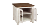 Opened Angled  View of the Wystfield End Table in Two Tone White and Brown by Ashley Furniture | Home Furniture Plus Bedding