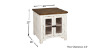 Dimension Details of the Wystfield End Table in Two Tone White and Brown by Ashley Furniture | Home Furniture Plus Bedding