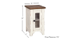 Dimension Details of the Wystfield Chairside End Table in Two Tone White and Brown by Ashley Furniture | Home Furniture Plus Bedding