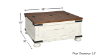 Dimension Details of the Wystfield Coffee Table in Two Tone White and Brown by Ashley Furniture | Home Furniture Plus Bedding