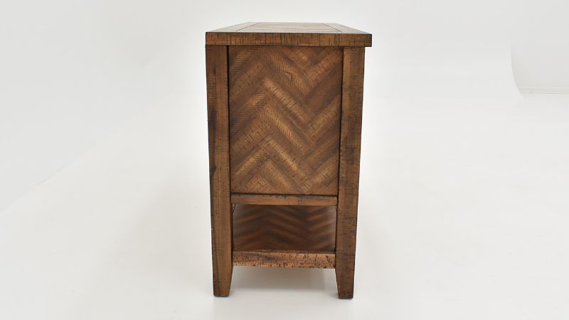 Side View of the Fairview Server in Brown by Jofran | Home Furniture Plus Bedding