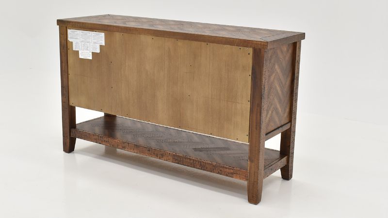 Rear View of the Fairview Server in Brown by Jofran | Home Furniture Plus Bedding