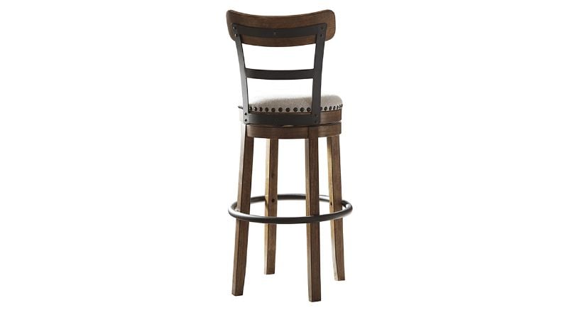 Rear View of the Valebeck 30 Inch Barstool in Brown by Ashley Furniture | Home Furniture Plus Bedding
