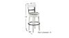 Dimension Details of the Valebeck 30 Inch Barstool in White by Ashley Furniture | Home Furniture Plus Bedding