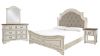 Group View of the Realyn Queen Size Upholstered Bedroom Set in Off White by Ashley Furniture | Home Furniture Plus Bedding
