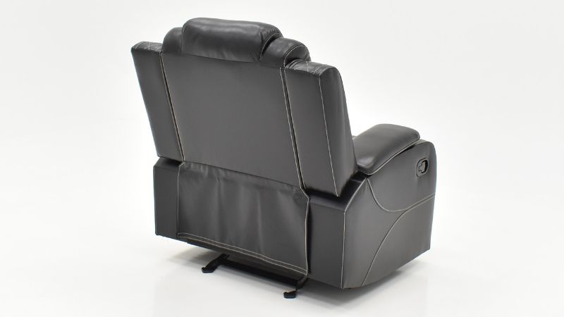 Rear View of the Orion Glider Recliner in Black by New Classic | Home Furniture Plus Bedding
