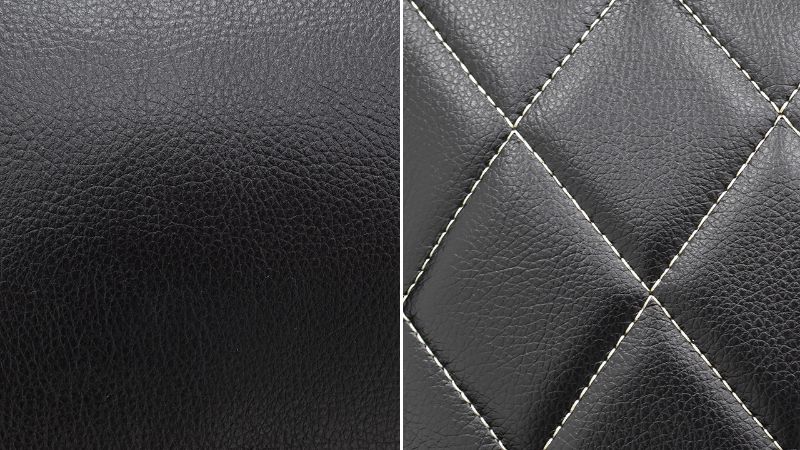 Upholstery Sample Swatch on the Orion Reclining Loveseat in Black by New Classic | Home Furniture Plus Bedding