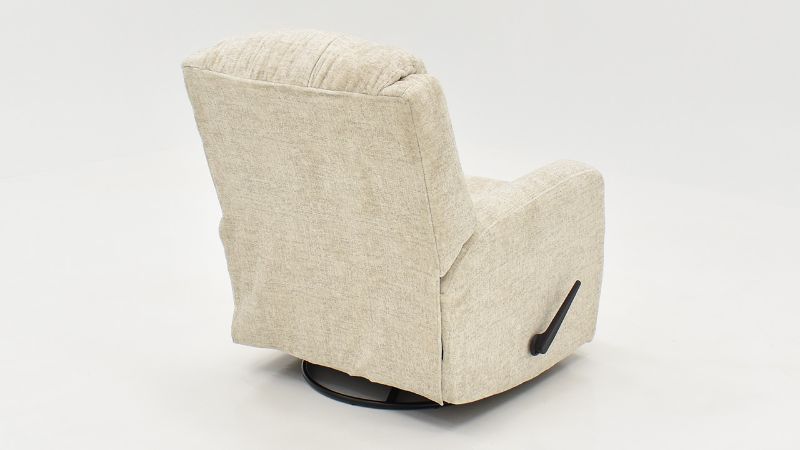 Rear View of the Stratus Swivel Gliding Recliner in Off-White by Franklin Corp. | Home Furniture Plus Bedding