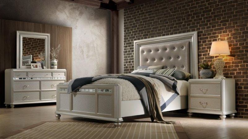 Silver Regency Bedroom Set in SIlver  by Avalon Furniture  | Home Furniture Plus Bedding