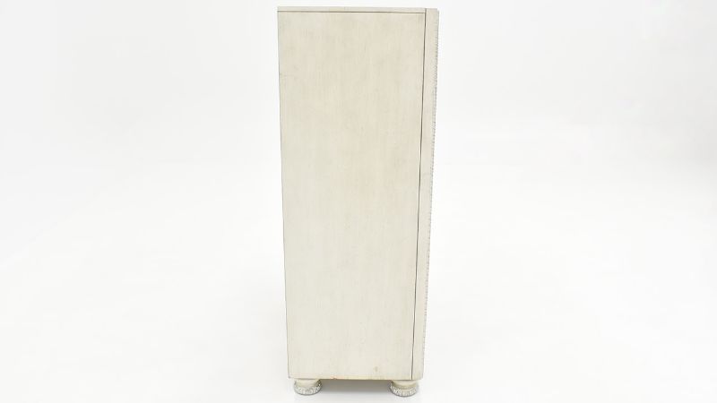 Side View of the Ava Chest of Drawers in White by Avalon Furniture | Home Furniture Plus Bedding