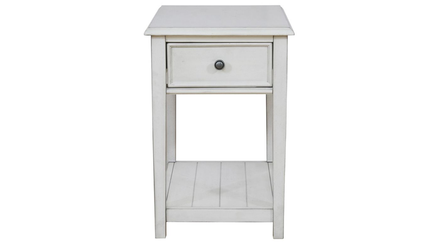 Front Facing View of the Kanwyn End Table in White by Ashley Furniture | Home Furniture Plus Bedding