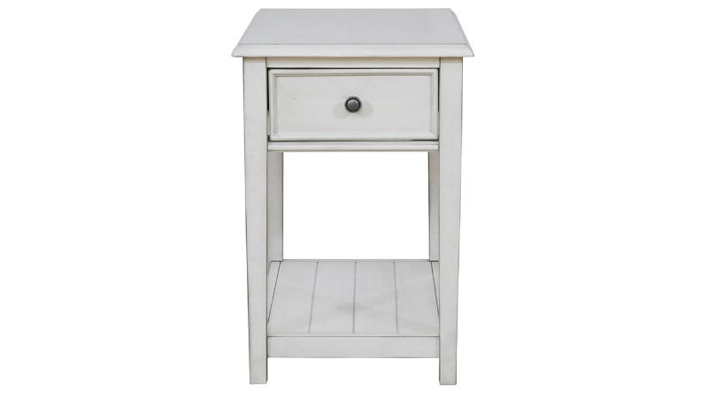 Front Facing View of the Kanwyn End Table in White by Ashley Furniture | Home Furniture Plus Bedding