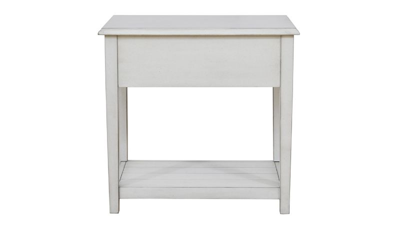 Side View of the Kanwyn End Table in White by Ashley Furniture | Home Furniture Plus Bedding
