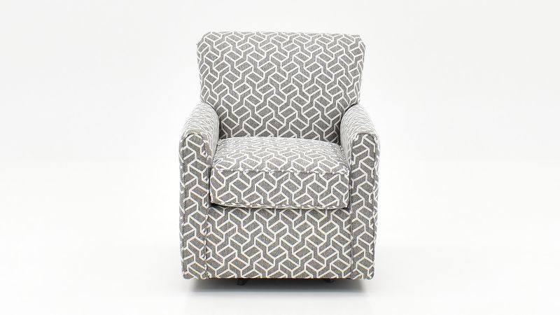 Front Facing View of the Cutler Swivel Chair in Multicolor Gray by Jackson Furniture | Home Furniture Plus Bedding