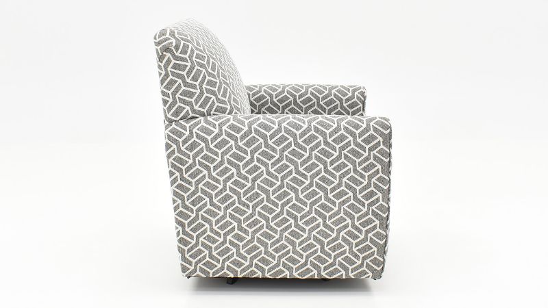 Side View of the Cutler Swivel Chair in Multicolor Gray by Jackson Furniture | Home Furniture Plus Bedding