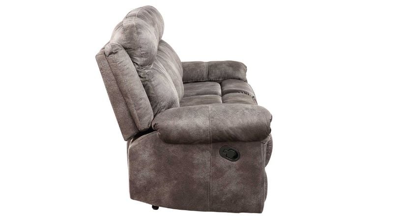 Side View of the Nashville Reclining Sofa in Gray by Steve Silver | Home Furniture Plus Bedding