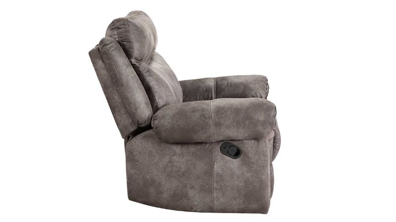 Side View of the Nashville Recliner in Gray by Steve Silver | Home Furniture Plus Bedding