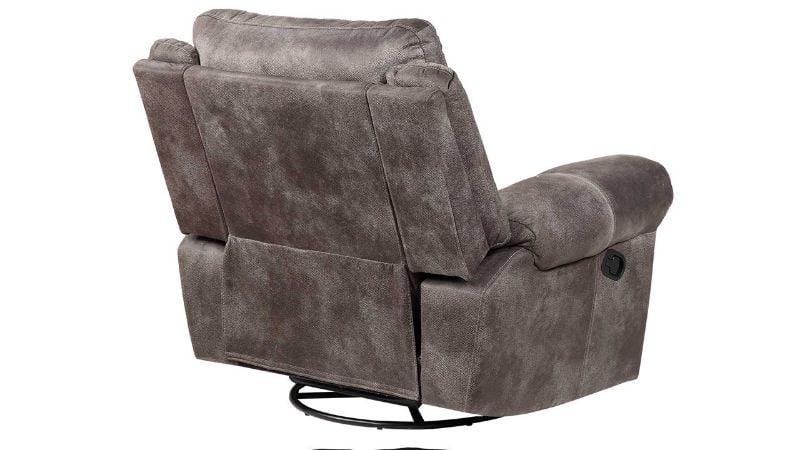 Rear View of the Nashville Recliner in Gray by Steve Silver | Home Furniture Plus Bedding