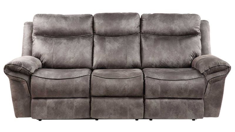 Front Facing View of the Nashville Reclining Sofa in Gray by Steve Silver | Home Furniture Plus Bedding