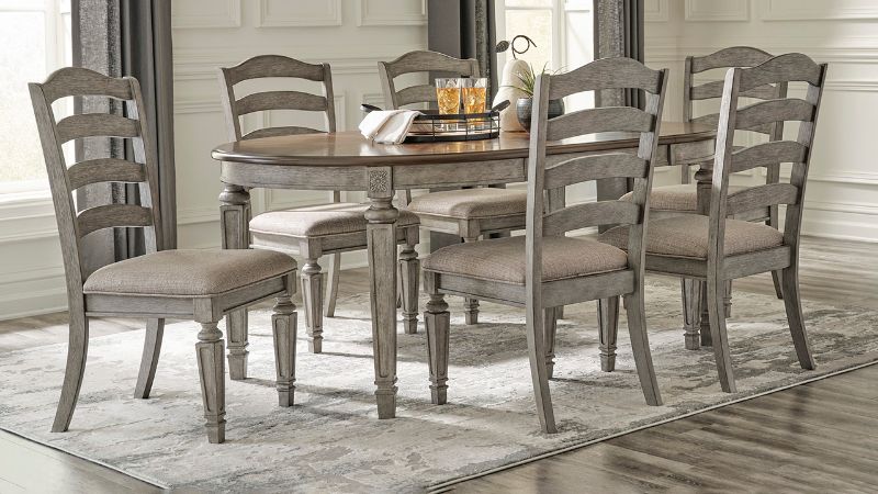Room View of the Lodenbay 7 Piece Oval Dining Table Set in Two Tone by Ashley Furniture | Home Furniture Plus Bedding