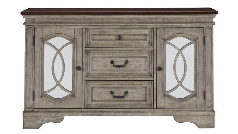 Front Facing View of the Lodenbay Dining Server in Two Tone by Ashley Furniture | Home Furniture Plus Bedding