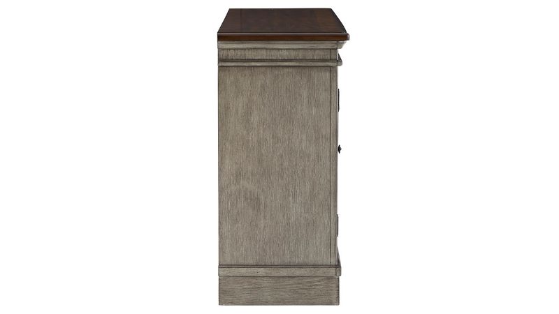 Side View of the Lodenbay Dining Server in Two Tone by Ashley Furniture | Home Furniture Plus Bedding