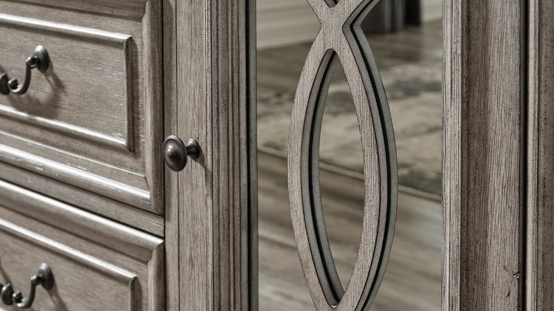 Close Up View of the Lodenbay Dining Server in Two Tone by Ashley Furniture | Home Furniture Plus Bedding