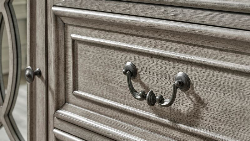 Close Up View of the Lodenbay Dining Server in Two Tone by Ashley Furniture | Home Furniture Plus Bedding