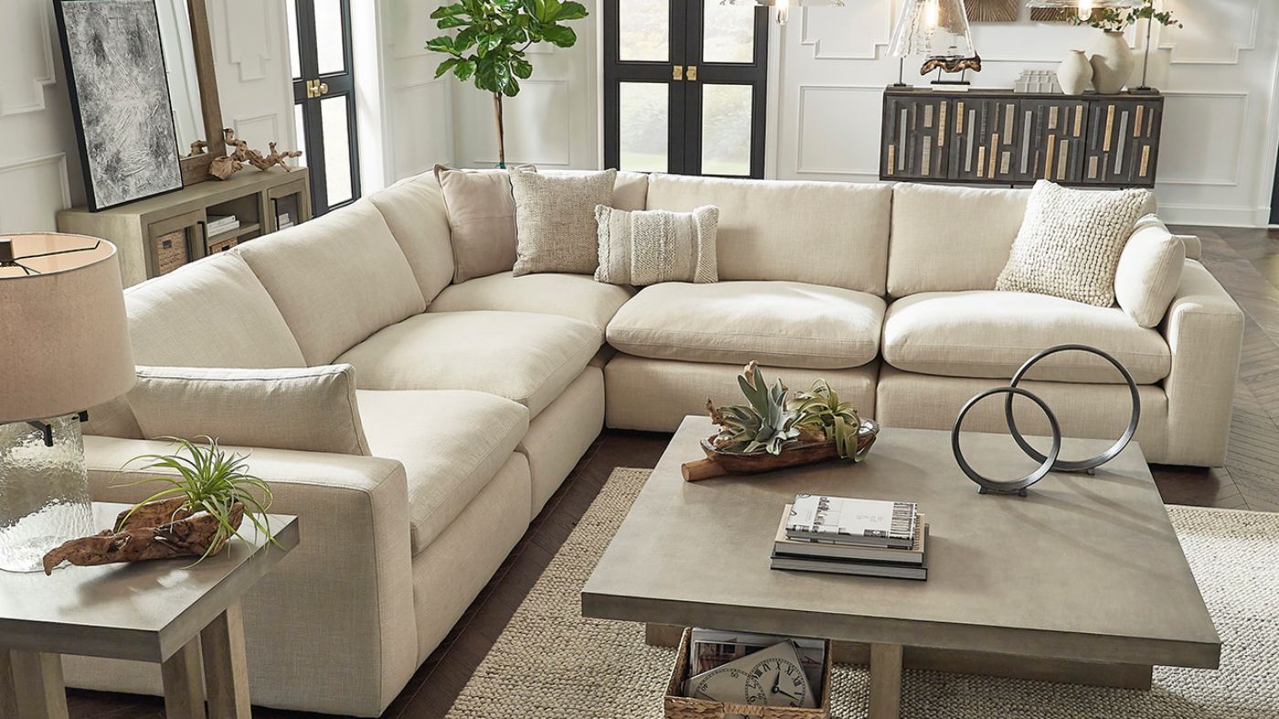 Room View of the Elyza Sectional Sofa in Off White by Ashley Furniture | Home Furniture Plus Bedding