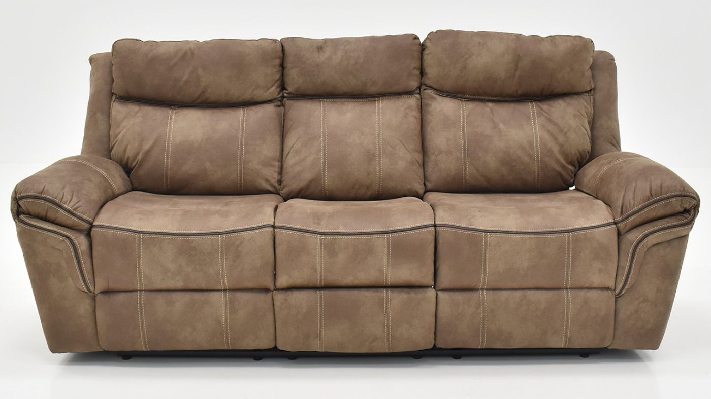 Front Facing View of the Nashville Reclining Sofa in Brown by Steve Silver | Home Furniture Plus Bedding