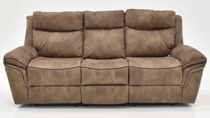 Front Facing View of the Nashville Reclining Sofa in Brown by Steve Silver | Home Furniture Plus Bedding