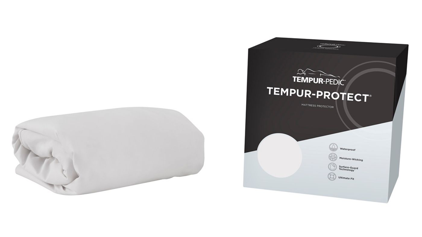 Folded View and Box of the TEMPUR-Protect Mattress Protector - Split King | Home Furniture Plus Bedding