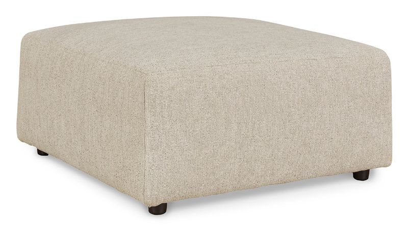 Angled View of the Edenfield Oversized Ottoman in Off White by Ashley Furniture | Home Furniture Plus Bedding