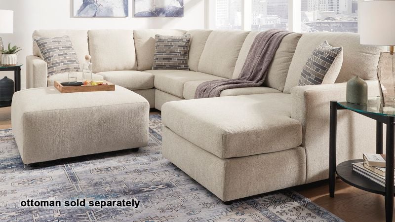 Room View of the Edenfield Sectional Sofa in Off White by Ashley Furniture | Home Furniture Plus Bedding